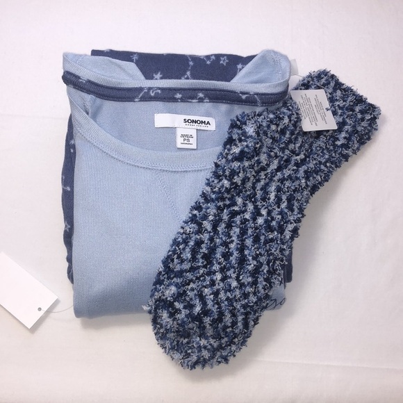 LAST ONE AVAILABLE! - New Sonoma Women's 3pc Long Sleeve Pajamas PJs Size Small - Picture 2 of 11